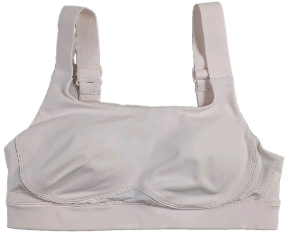 Duluth Trading Adjustabust High Impact Bra Almond Size 6 34 C/D 36 A/B Padded